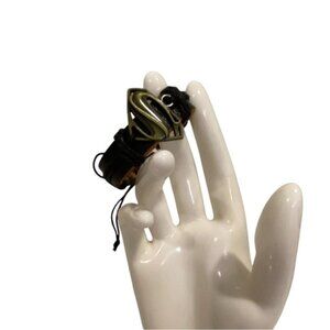 Superman superwoman sign Leather  Cord Adjustable Bracelet Black  Brown Unisex